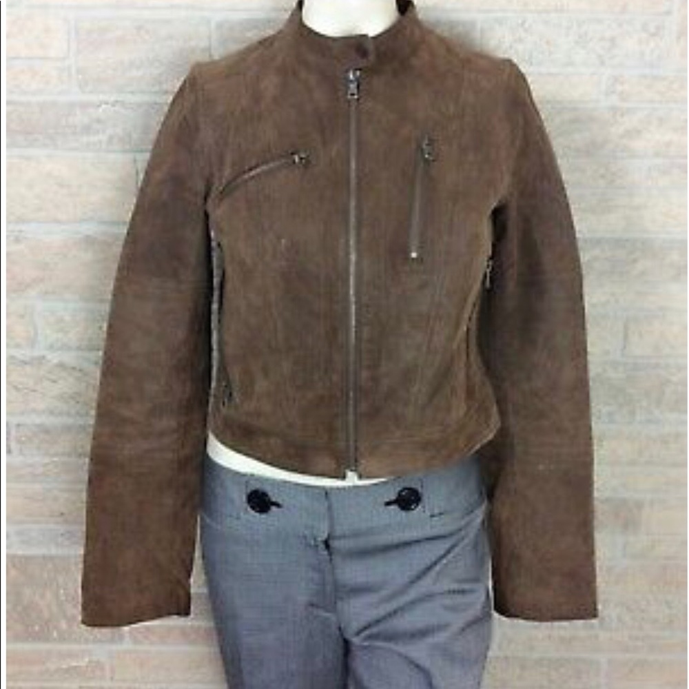 Levi's Brown Leather Moto Jacket size Small